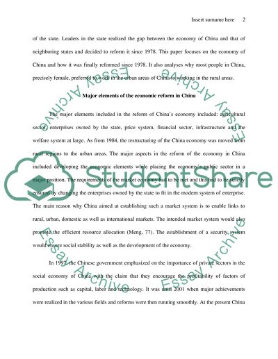 Female Rural-urban Immigration in China