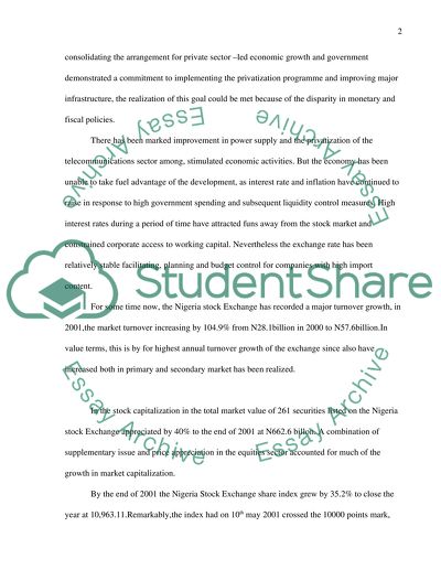 Economic Growth & Stock Market Development in Nigeria