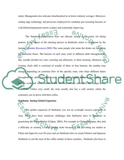 International Management of Starbucks