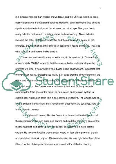 Early Astronomy and Its Achievements