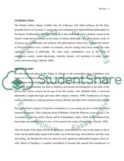 Ibn Sina One of the Greatest Philosophers