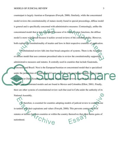 Models of Judicial Review