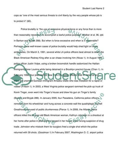 Police Brutality and Corruption in the USA