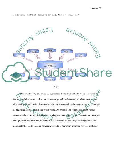 Data Warehouse and State-of-the-art Application