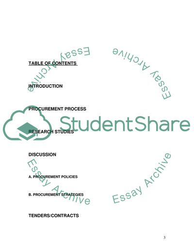 dissertation topic procurement