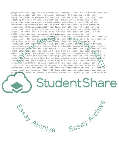 International Human Resource Strategies