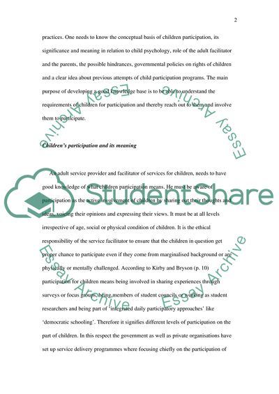 Aspects of Children Participation