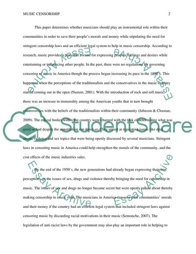 How could the Musicians in America Save their Communities Morals