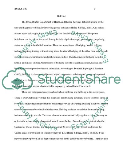 Increasing Bullying Cases