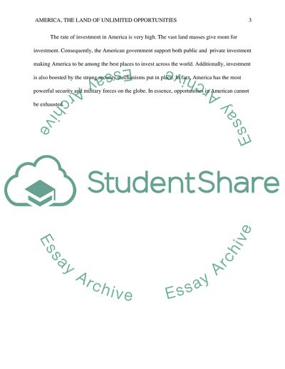 Why America Can Be Called a Land of Unlimited Opportunity