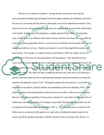 Analyzing the Role of the Nurse as an Educator