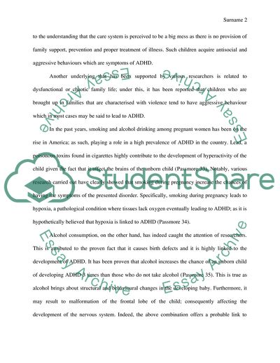 Attention Deficit Hyperactivity Disorder among Children