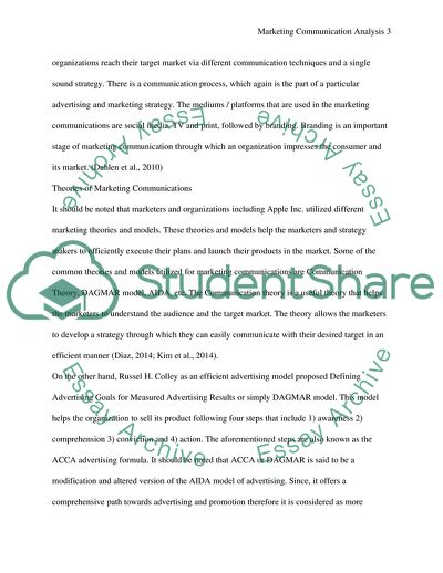 Marketing Communication Analysis for Apple Inc