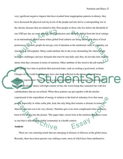 Nutrition and Illness Issue in Global Context