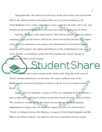 World War II and the Arab World