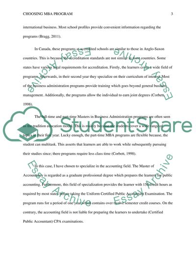 Choosing MBA Program