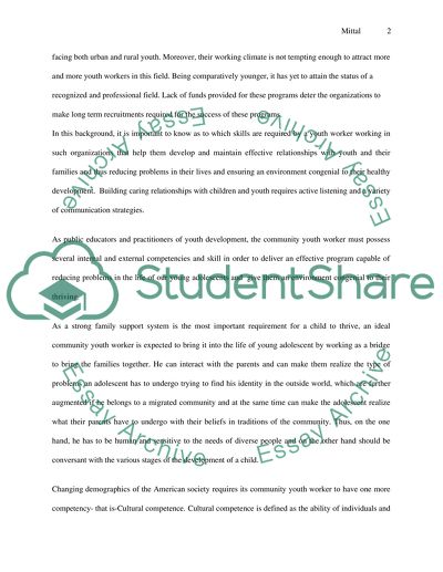 Building Competencies in Comminity Youth Worker