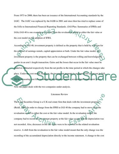 Fair value vs. Historical cost