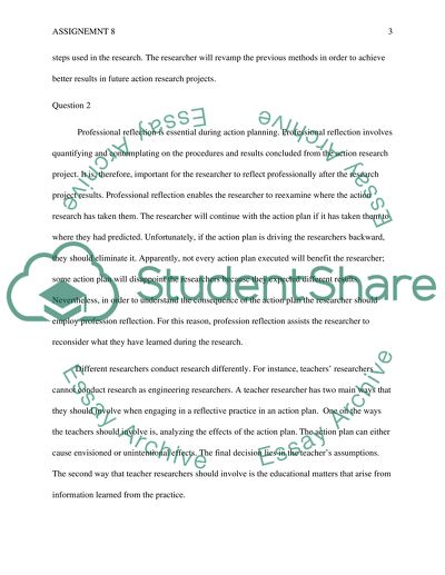 Action Plan and Professional Reflection