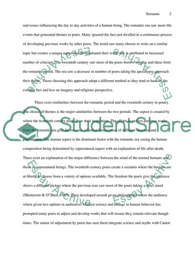 Apocalyptic Vision in the Romantic Period Compared to the Twentieth Century