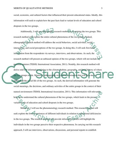 Merits of Qualitative Methods