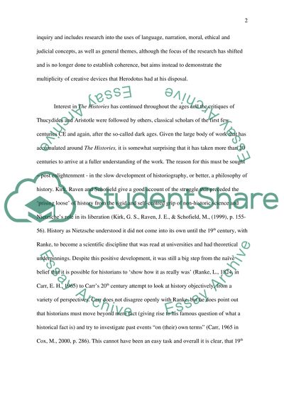 How Coherent a Work Are The Histories