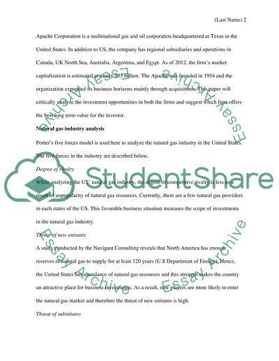 Corporate Finance: Clean Energy Fuels Corp. and Apache Corporation