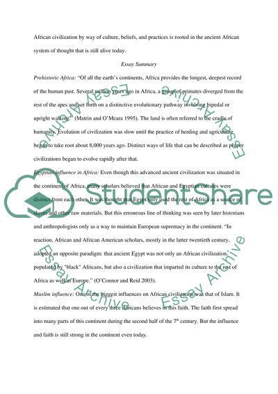 The Importance of Africa as a Civilization and People