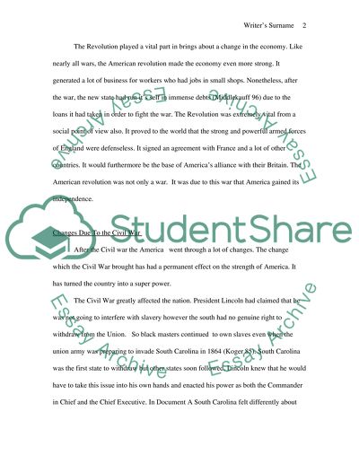 Analyzing the American Revolution and the American Civil War