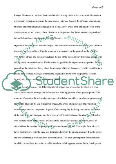 The influence of Street Art