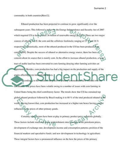 Reasons behind the variations in primary commodity prices