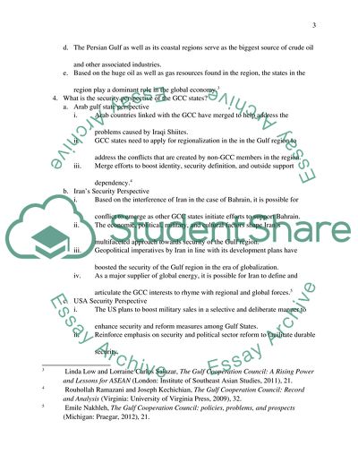 Contemporary security challenges facing GCC (Gulf Cooperation Council)