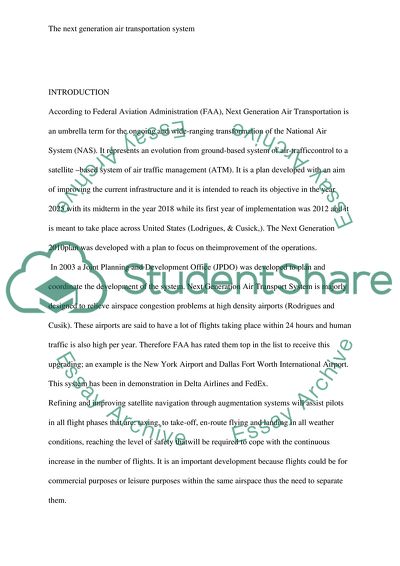 The Next Generation Air Transportation System