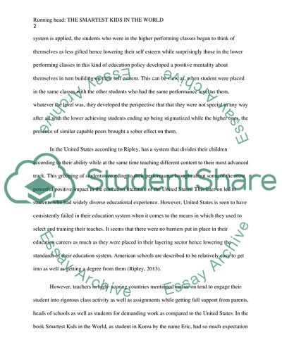 The Smartest Kids in the World; Amanda Ripley