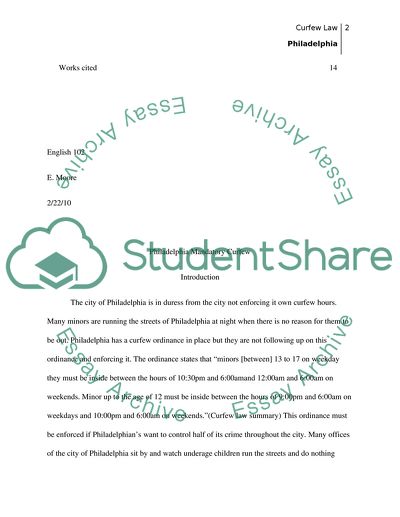 Philadelphia Mandatory Curfew