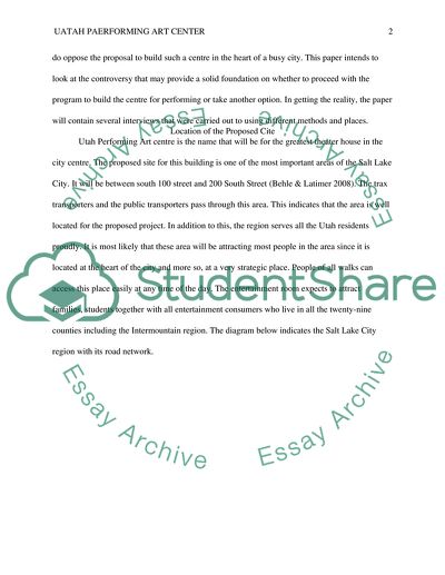 Utah Performing Arts - Place and Methods