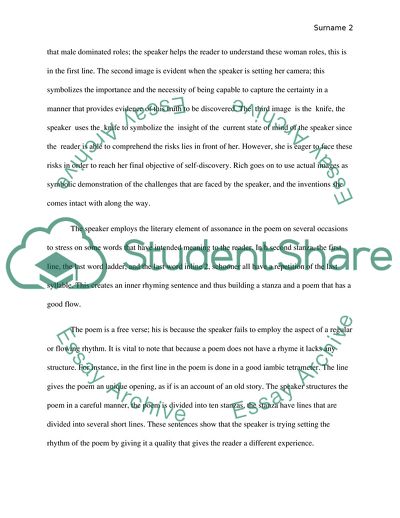 Close reading the poem - diving into the wreck by Adrienne Rich