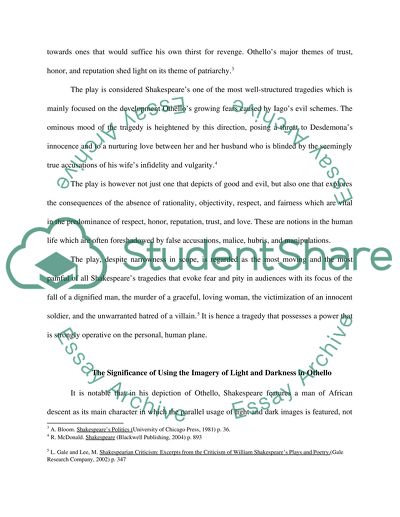 The Usage of Color Imagery in Shakespeares Othello