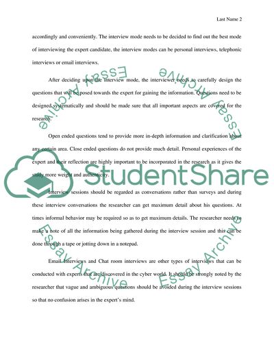 Finding and Expert and Interviewing Expert Effectively