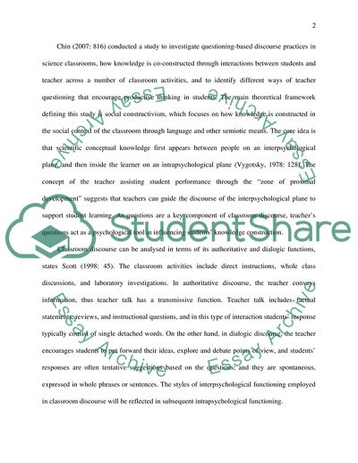 The Constructivist Approach to Teaching Science in the Primary Classroom