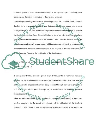 Aspects of Economic Growth, Unemployment and Inflation