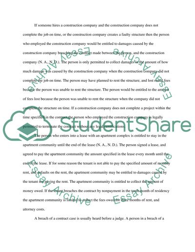 The Rights of the Injured Party in Case of Breach of Contract