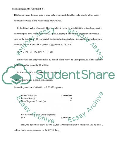 Finance and Accounting Assignment