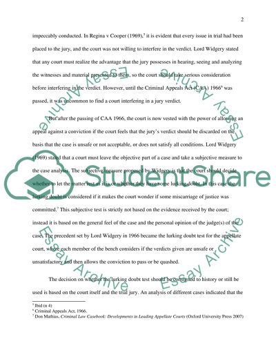 The issue of lurking doubt