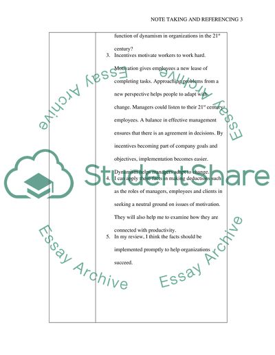 Note Taking and Referencing