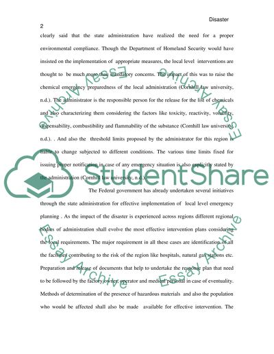 Principles of Disaster Response and Recovery