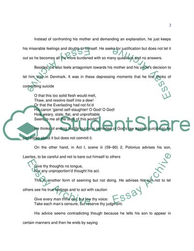 Hamlet as Very Much a Play about Seeming and Not Doing