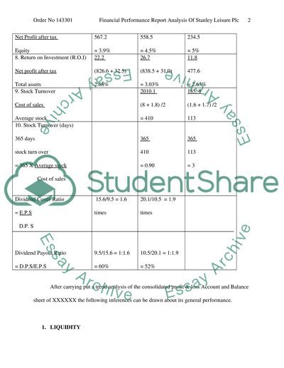Produce a report analysing past 3years financial performance of Stanley Leisure plc
