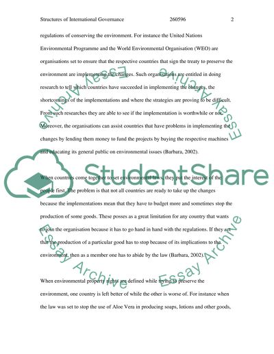 Structures of International Governance