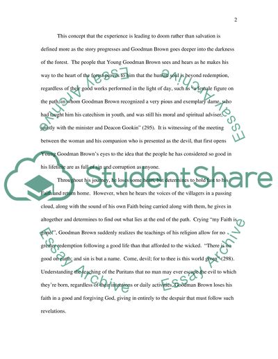 The Change in Young Goodman Brown